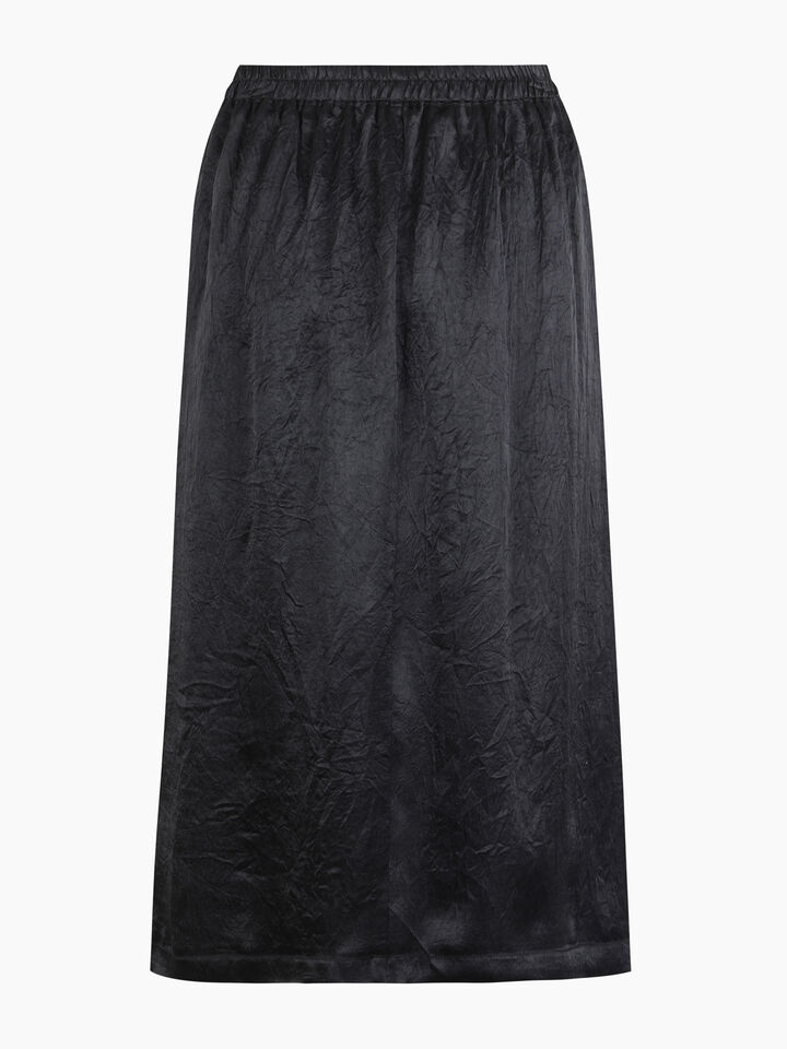Black midi skirt - sisley k longuette skirts - Black | Sisley K image number 2